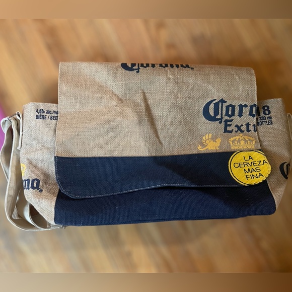 Corona Burlap Tote - Picture 1 of 5